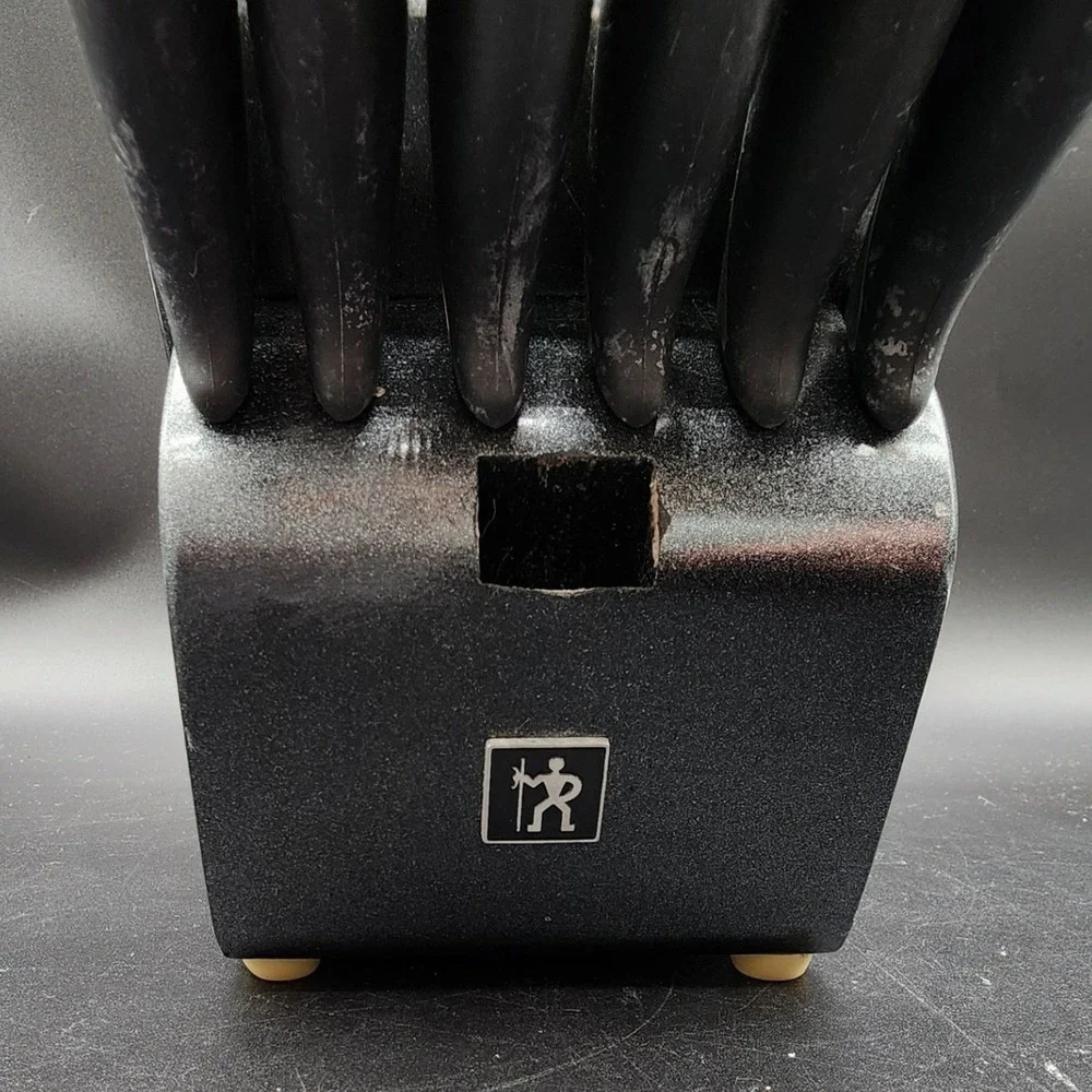 Henckels/Chicago Cutlery 15pc Black Stainless Steel Knife Set Block - READ